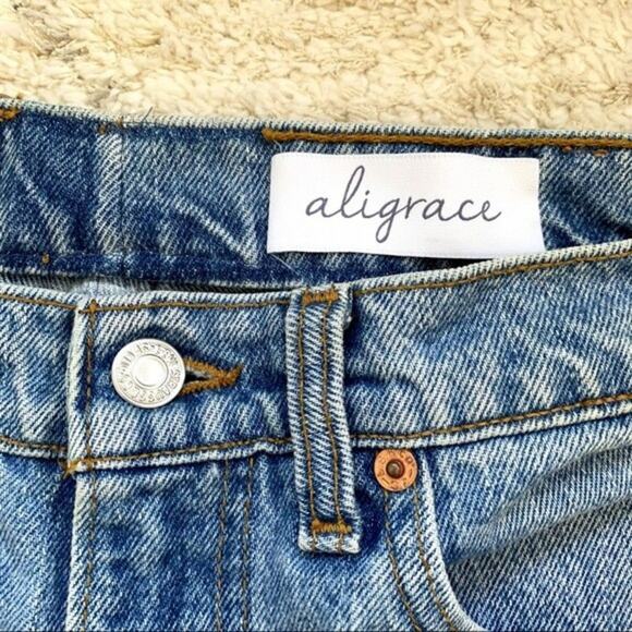 New Aligrace Custom Distressed High Rise Jeans Redone Levi’s Size 25 - Picture 6 of 12
